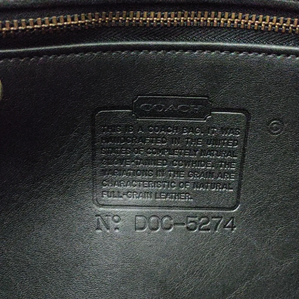 Vintage COACH 5274 Essex Black Leather Double-Turnlock Briefcase *USA